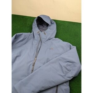 The North Face DryVent Hooded Jacket Womens Large Blue Grey Full Zip Shell L/G